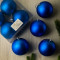 Набор пластиковых шаров Глория 100 мм., синий матовый, 4 шт., ЕлкиТорг (150403)