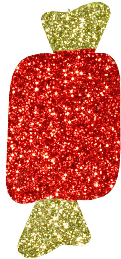 Конфетка из пенофлекса с блестками 600 мм., красный, ПромЕлка (KF-600RED)