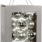 Набор стеклянных шаров 70 мм, цвет серебряный, 26 шт в упаковке, House of seasons (83179)