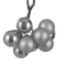  Гроздь стеклянных шаров Ягодный хоровод 2 см., 10 шт., серебро, Christmas De Luxe (86375/1)
