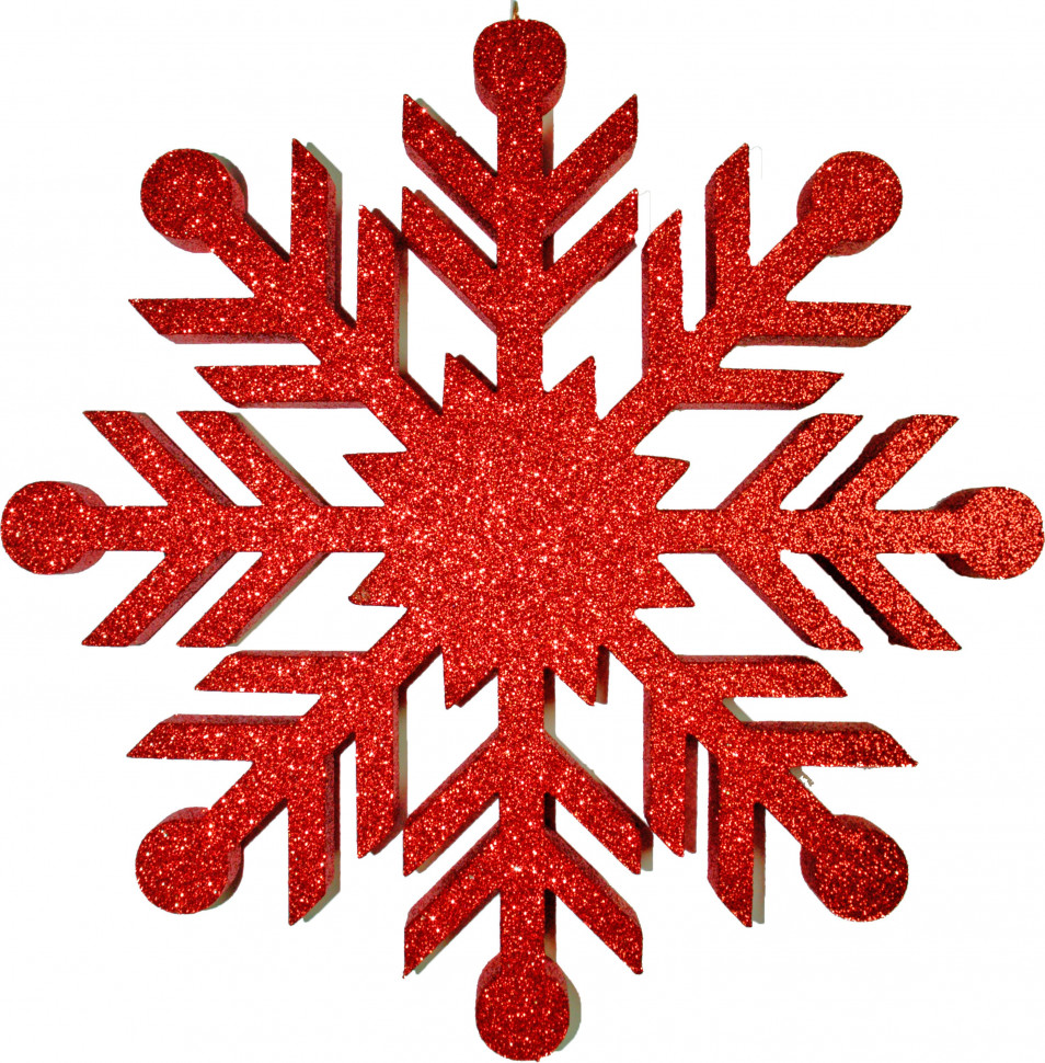 Снежинка из пенофлекса Резная 600 мм., красный, ПромЕлка (CP-600RED)