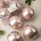 Набор пластиковых шаров Глория 100 мм., нежно-розовый перламутр, 4 шт., ЕлкиТорг (150414)