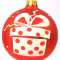 Стеклянный шар Новогодние подарки 65 мм, в подарочной упаковке, Батик (КУ-65-17372)