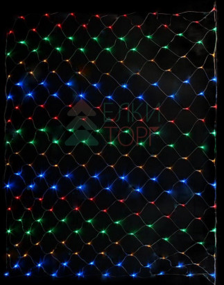 Светодиодная сетка 2*2 м.,24V 256 разноцветных LED ламп, черный ПВХ, Beauty Led (NTL256M-11-1М)