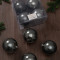 Набор пластиковых шаров Глория 100 мм., графит перламутр, 4 шт., ЕлкиТорг (150420)