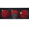 Набор стеклянных шаров Сердце Королевы 80 мм., красный, 3 шт., Kaemingk (060955)
