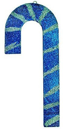 Карамельная палочка из пенофлекса с блестками 150 мм., синий, ПромЕлка (KP-150BLUE)