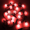 Светодиодная гирлянда Шарики, 5 м., 20 красных LED ламп 40 мм, 220V, черный ПВХ, Beauty Led (HB20-11-2R)