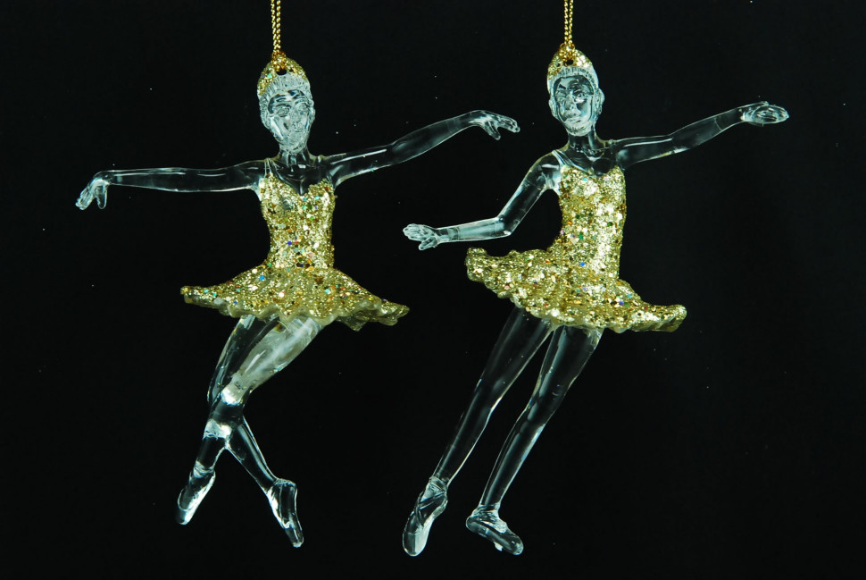 Украшение "Балерина", цвет золотой, 2 вида, цена за 1 шт от 12 до 13 см. (150980)