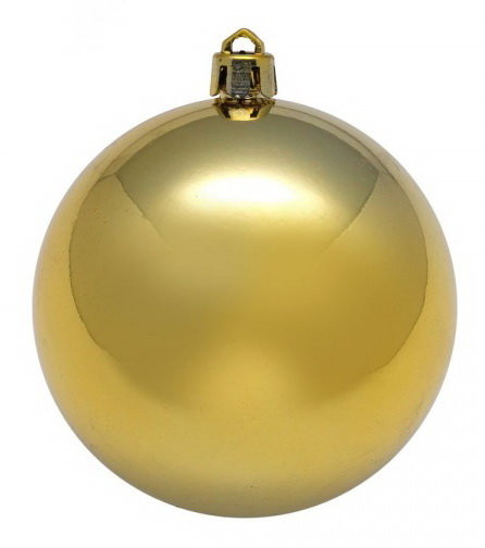 Пластиковый глянцевый шар Новогодний 300 мм, цвет золото, 1 шар, Snowmen (ЕК0063)