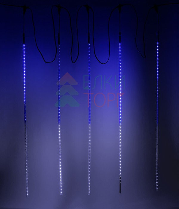Гирлянда Тающие сосульки 5*1 м., 24V., 480 бело - синих LED ламп, коннектор, черный ПВХ, Beauty Led (CCL480-10-1WB)