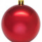 Пластиковый глянцевый шар Новогодний 300 мм, цвет красный, 1 шар, Snowmen (ЕК0009)