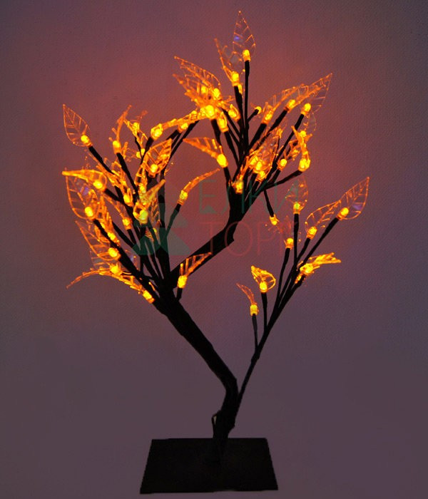 Светодиодная композиция Бонсай, листья 45 см., 64 желтых LED ламп, Beauty Led (JY82073B)