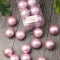 Набор пластиковых шаров Вероника 60 мм., нежно-розовый матовый, 12 шт., ЕлкиТорг (150207)