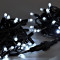 Светодиодная нить 100 холодных белых LED ламп, 10 м., 220В, мерцание, черный резиновый провод 2,3 мм., Teamprof (TPF-S10CF-220V-SRB/W)