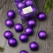 Набор пластиковых шаров Вероника 60 мм., фиолетовый матовый, 12 шт., ЕлкиТорг (150212)