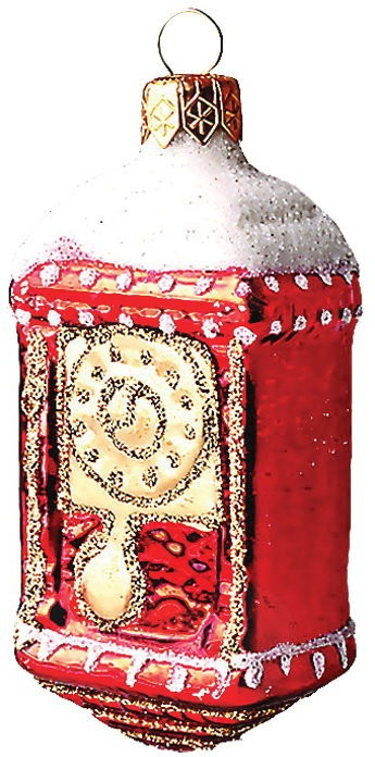 Ёлочное украшение "Часы-тумба", в подарочной упаковке, h-11см	 (ФУ-102/2)