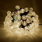 Светодиодная гирлянда шарики Пузырьки 10 м., 220V., 100 теплых белых LED ламп 23 мм., коннектор, черный ПВХ, Beauty Led (PCS-100B-WW)
