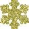 Снежинка из пенофлекса Облачко 100 мм., золото, ПромЕлка (CO-100GOLD)
