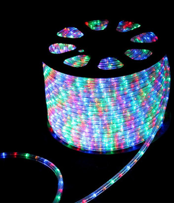 Дюралайт круглый направленный диаметр 13 мм., 220V., разноцветные LED лампы, бухта 100 м, Beauty Led