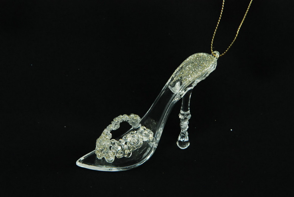 Украшение "Туфелька" цвет серебро-золото,10 см. (150069)