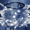 Светодиодная нить 100 холодных белых LED ламп, 10 м., 24В, статика, белый провод ПВХ, Teamprof (TPF-S10C-24V-CW/W)