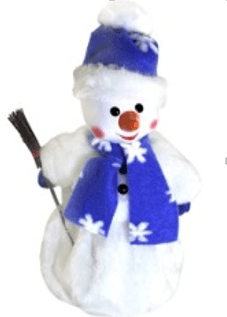 Кукла "Снеговик с метлой" под елку, 40 см (с ёмкостью для конфет) (БС-2207)