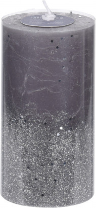 Свеча декоративная парафиновая Морозный фонтан  7*13 см., черный, Koopman (ACC682730/3)
