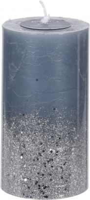 Свеча декоративная парафиновая Морозный фонтан 9*15 см., голубой, Koopman (ACC682750/3)