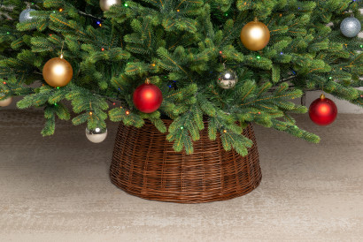 Корзина для декорирования основания елки 50*30 см., коричневая, натуральная, ЕлкиТорг (50-227)