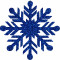 Снежинка из пенофлекса Резная 400 мм., синий, ПромЕлка (CP-400BLUE)