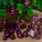 Набор пластиковых шаров Стиль mix, пурпурный, 30 шт, Kaemingk (023062)
