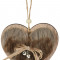 Елочное украшение Сердце Континенталь 90 мм., коричневое, Koopman (DH8056430/6)