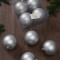 Набор пластиковых шаров Глория 100 мм., серебро матовый, 4 шт., ЕлкиТорг (150402)