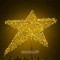 Макушка Гагаринская звезда из стекло-нити 200 см. для елей высотой от 15 до 35 м., золотая, Green Trees (gag-sn-200gold)
