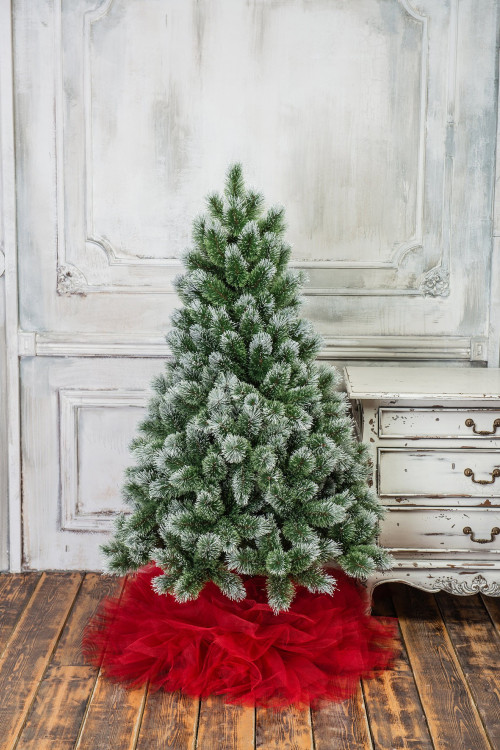 Искусственная сосна Скарлетт с инеем 120 см., Леска,  ЕлкиТорг (96120) в Санкт-Петербурге