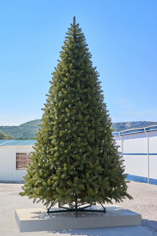 Искусственная елка Кавказская 4 м., интерьерная, мягкая хвоя, ствольная, Max Christmas (ЕВК40)