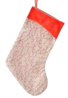 Рождественский носок Парча ягоды 45*24 см, Kaemingk  (611602/1)        
