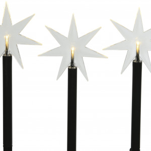 Светодиодная гирлянда из фонарей Звездный хоровод 35 см, IP44, 5 LED теплых белых, Kaemingk (492779)