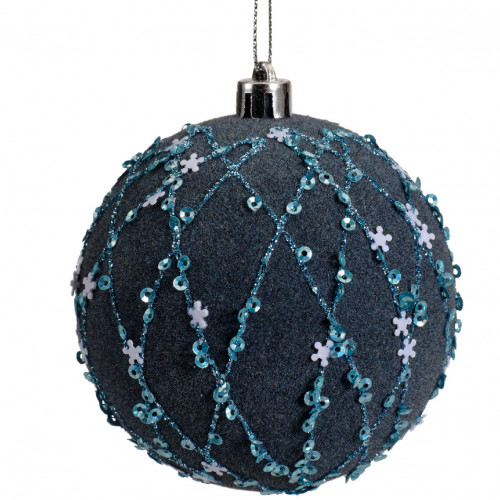 Набор пластиковых шаров Зимнее небо 80 мм., 12 шт, Kaemingk (020323) в Санкт-Петербурге