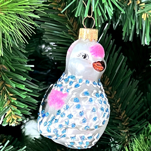 Елочное украшение Голубь, стекло, 9 см., 1 шт., Витус (А251)