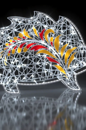 Светодиодная фигура Еж стилизованный Русская зима (композит) 100 см., Сад Радости (SR109)