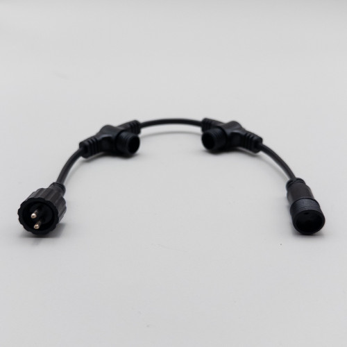 Разветвитель 3-х лучевой для нитей 24В. без возможности управления, провод черный ПВХ, IP65, LTC (PR13-ST)