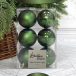 Набор пластиковых шаров Парис 80 мм., зеленый, 6 шт., Christmas DeLuxe (87065)