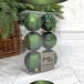 Набор пластиковых шаров Парис 80 мм., зеленый, 6 шт., Christmas DeLuxe (87065)