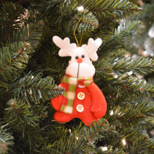Украшение Олень с шарфом и колокольчиками 12х7 см. (522241)