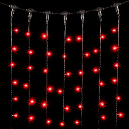 Светодиодный занавес 2*3 м, 220V., 600 красных LED ламп, черный ПВХ, Beauty Led (PCL602-11-2R)