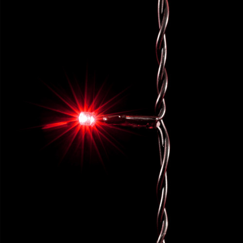 Светодиодный занавес 2*3 м., 600 красных LED ламп, черный провод ПВХ, LTC (PCL602-11-2R)