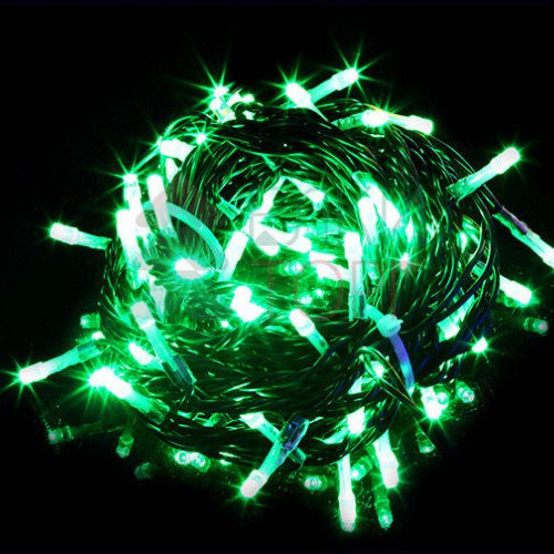 Комплект гирлянд на деревья 60 м., 3 луча по 20 м, 24V, 600 зеленых LED ламп, черный ПВХ, LTC (KDD600-11-1G)