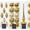Набор елочных украшений Сокровища Агры, золото, жемчуг, 40 предметов, Kaemingk (148501) 